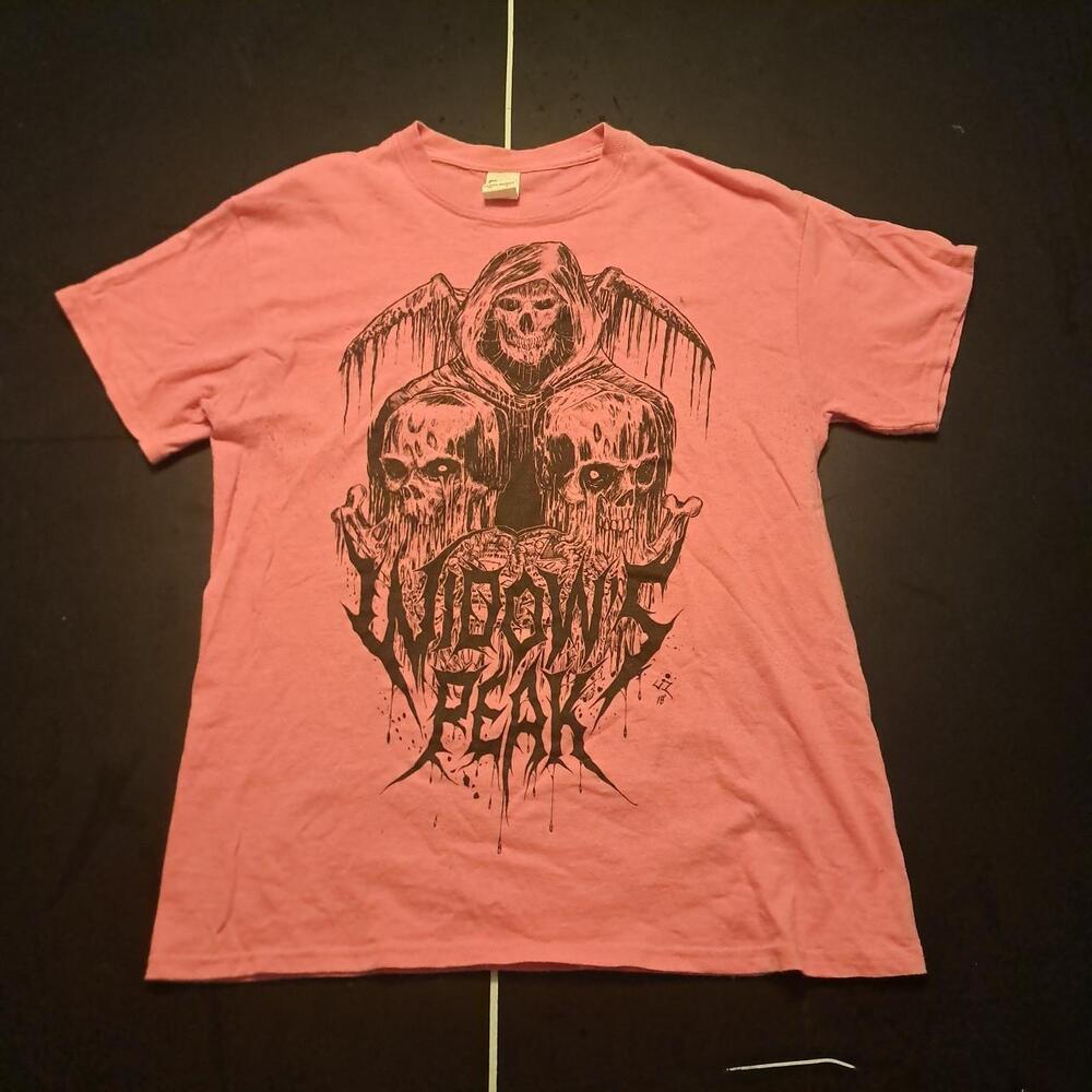 Gildan Men's Pink and Orange T-shirt